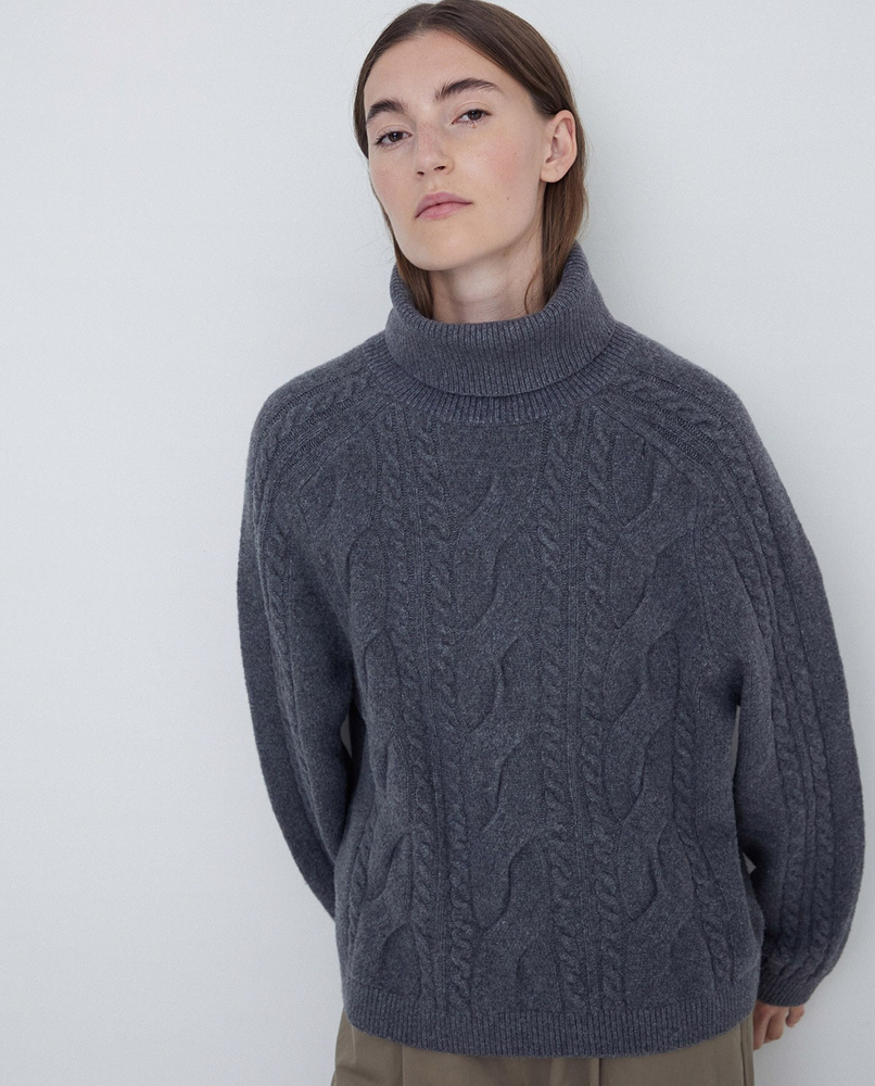 Cable-Knit Turtleneck