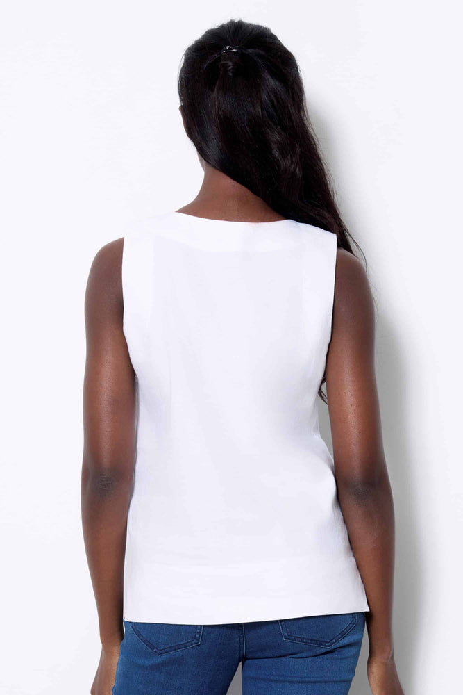 Linen Sleeveless Top