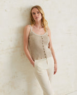 Ribbed Button Tank