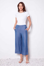 Tencel Cropped Wide Leg Pant