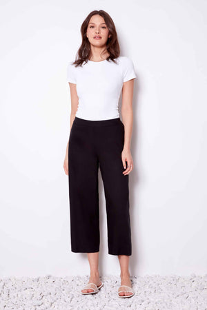 Linen Wide Leg Cropped Pant