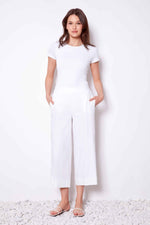 Linen Wide Leg Cropped Pant