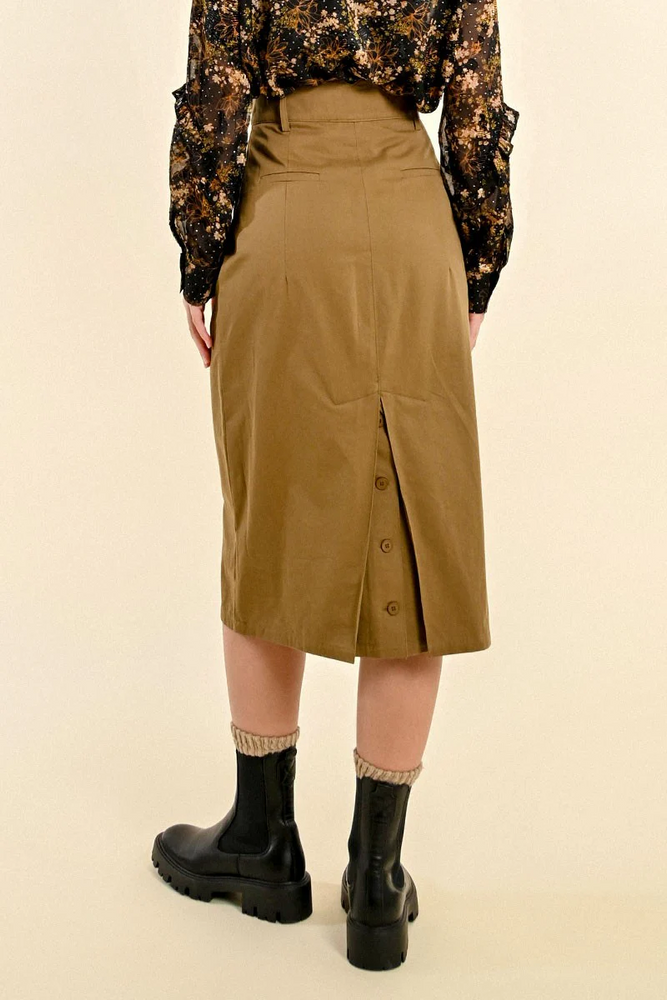 Khaki Pencil Skirt