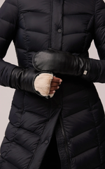 Betrice Faux Fur-Lined Leather Gloves