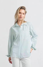 Striped Blouse With Cuff