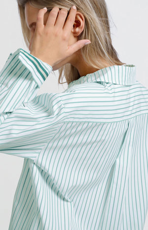 Striped Blouse With Cuff