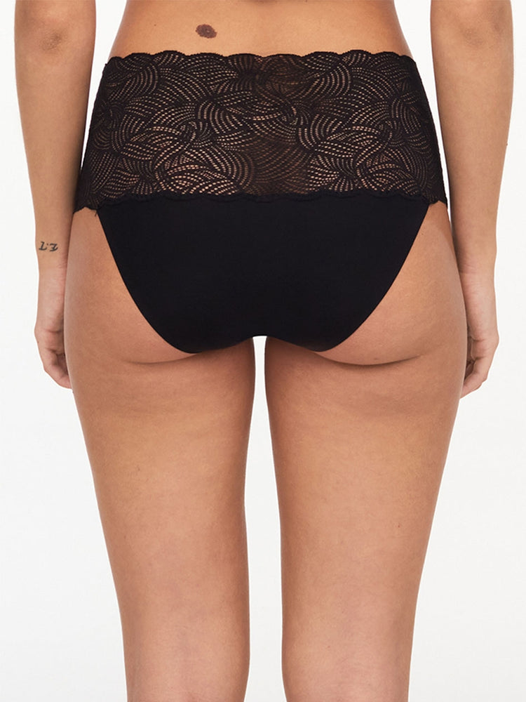 Soft Stretch High Waist Lace Brief