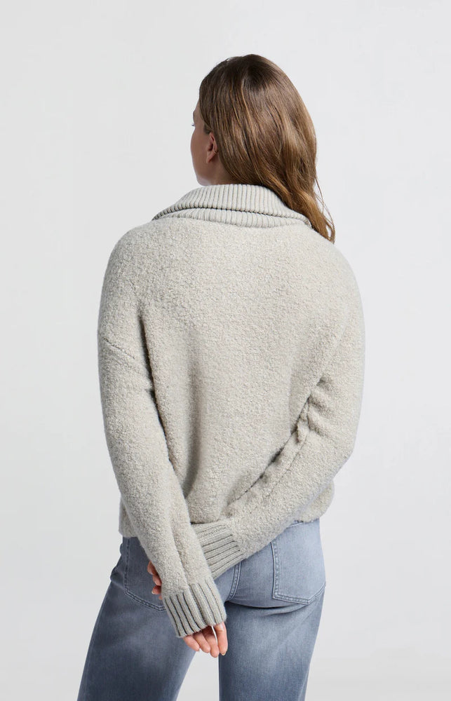 Boucle Sweater with Rib Detail