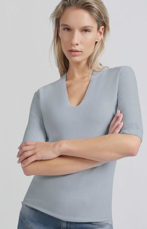 V-Neck Cotton SS Sweater