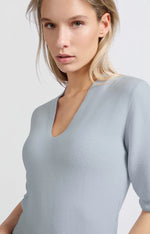 V-Neck Cotton SS Sweater