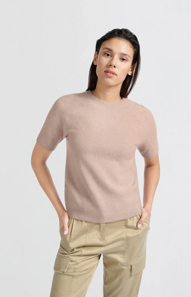 Raglan Short Sleeve Soft Sweater