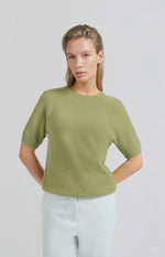 Raglan Short Sleeve Soft Sweater