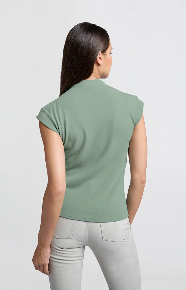 High Neck Cap Sleeve Top